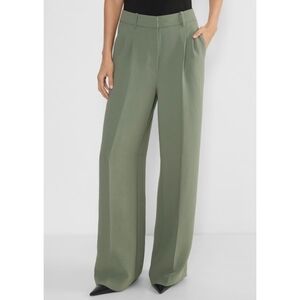Aritzia Wide Leg Pants in Olive Green